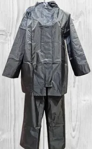 Rain Coat (Heavy Gauge Pvc) - Black