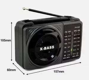 PX-623 X-BASS 4-Band Portable AC/DC Radio Receiver