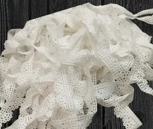 Bridal Wedding Scalloped Edge Crochet Lace  1 Inch DIY Sewing Craft lace White colour