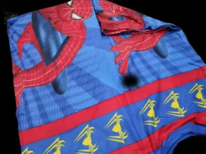 6├â┬ù5 Spiderman-Themed Blue Bedsheet Set ├ó┬Ç┬ô Marvel Superhero Design