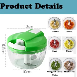 Multifunction Vegetable Cutter & Hand Speedy Chopper ΓÇô Manual Spiral Slicer & Meat Crusher