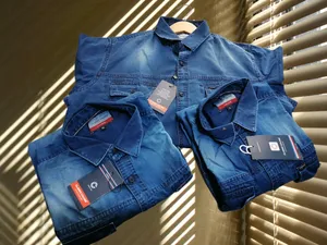 Classic Denim Shirt ├ó┬Ç┬ô Hard Material, Adult Sizes M to XL