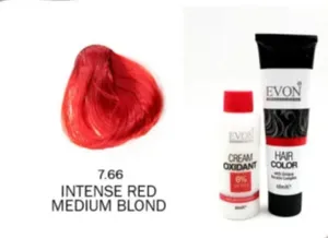 Evon hair colour 7.66 intense medium red