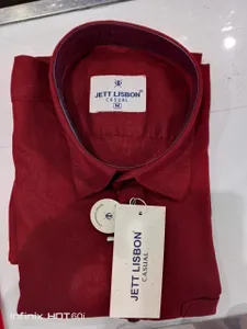 Linens  Short sleeve shirt (Maroon)