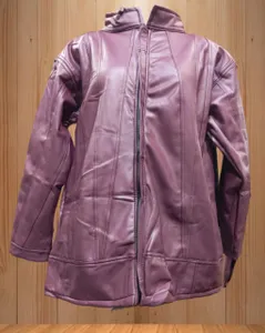 Trendy Purple Faux Leather Jacket  ├ó┬Ç┬ô Winter Fashion Wear