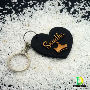 Customized Heart Shape Key Tags, King Wishes Key Tags, Personalized Acrylic Key Tags, Key Chain, Key Ring Love Gift.