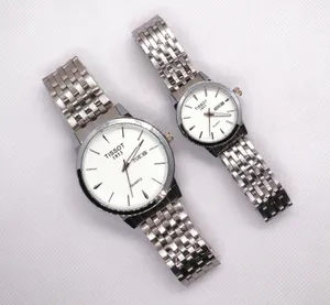 TISSOT DATE & DAY STEEL STRAP WATCH FOR COUPLES