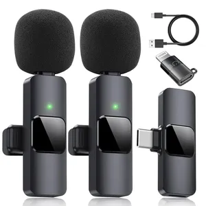 K35 Wireless Microphone, Wireless 3.5mm Lavalier Lapel Microphone