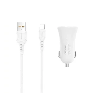 VDENMENV DZ06V 3.1A Dual Port Car Charger ΓÇô Super Fast Micro USB Charging Set