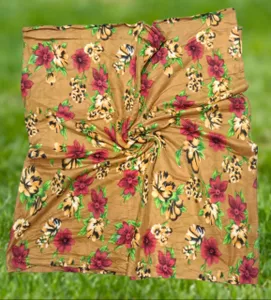 Stylish Leopard Print with Brown Floral Design Bedsheet ├ó┬Ç┬ô 6├â┬ù5