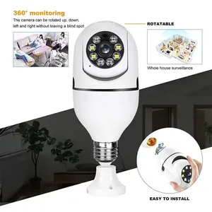 360┬░ Rotating 5MP Bulb CCTV Camera ΓÇô Full-Color Night Vision IP Security