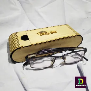 Eyeglasses Hard Case For Glasses Women Optical Cases 02MM Thickness with One Side Wooden Sticker And velvet cloth inside covered Eyewear Spectacles Bo