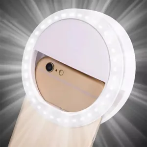 Universal Selfie Lamp Mobile Phone Lens Portable Flash Ring 36 LEDS Luminous Ring Clip Light For iPhone and Samsung Huawei