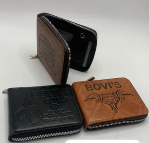 BOVI├ó┬Ç┬ÖS Men├ó┬Ç┬Ös Leather Zip Wallet ├ó┬Ç┬ô Stylish Compact Design