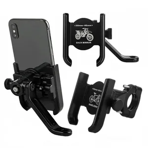 Aluminum Bicycle And Motorbike Mobile Phone Holder For Said Mirror 360 Rotatable Motorbike Phone Holders Handlebar Stand Mount Bracket