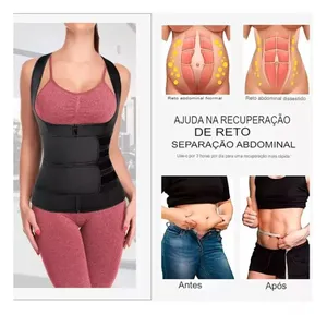 WomenΓÇÖs Zipper Workout Waist Trainer Vest ΓÇô Full Torso Slimming Body Shaper