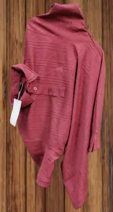 Knit Fabric Branded knitted collar T-shirt for Men's for summer wear, Polo Neck POPCORN T SHIRT
