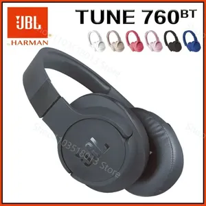 JB8760 BT JBL Harman Wireless BLUETOOTH Headphone Portable Fold-Flat Stereo Bass Metal Heavy Bass Sound Quality Music Earphone with Mic