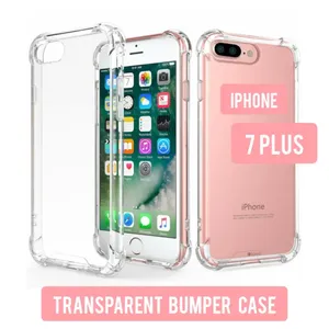 iPhone 7 Plus  8 Plus  X  XS Shockproof Silicone Bumper Case ΓÇô Ultra Clear Slim Back Cover
