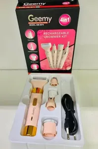 GM-3074 Geemy 4-in-1 Rechargeable Grooming Kit ΓÇô Full Body Shaver & Trimmer
