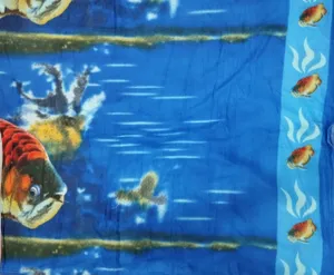 Ocean Theme 6├â┬ù5 Bedsheet with Colorful Fish