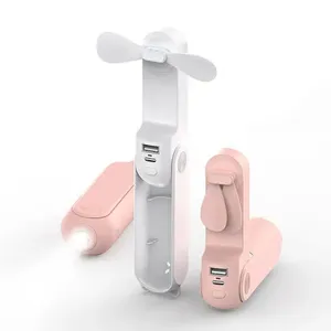 3-in-1 Handheld Bear Fan ΓÇô Portable Foldable USB Fan, Flashlight and Power Bank