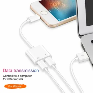 Audio Adapter Charger Cable For iPhone Dual For Audio & Charging Converter For iPhone Charging Audio Splitter G25
