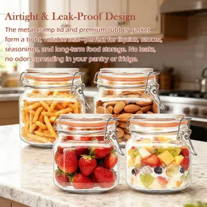 Air-tied Glass Storage Jar Bottle 500ml