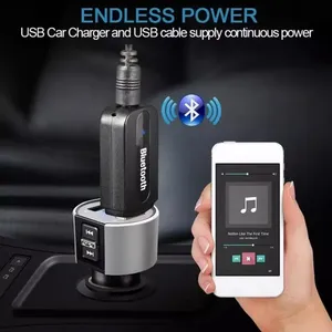 Wireless Bluetooth Car Music Receiver Adapter AUX USB Stereo Music Audio Receiver Bluetooth Transmitter For PC Computer Speaker