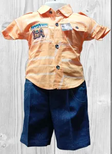 Baby Boys├ó┬Ç┬Ö Shirt & Short Set ├ó┬Ç┬ô Soft Cotton (Age 9M to 1Y, Made in India)