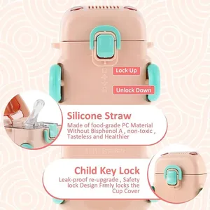 Kids Bus Water Bottle with Straw ΓÇô Fun & Portable Travel Sipper for Boys & Girls