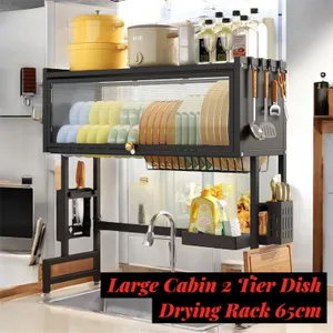 2 Tier Dish Drying Rack 65cm