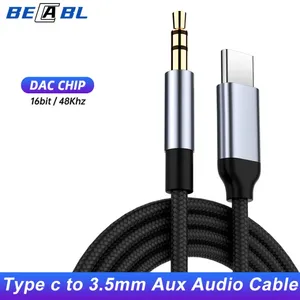 USB Type C to 3.5mm Aux Audio Earphone Cable Adapter Headphone Speaker Type C Male to 3.5 mm Male Audio Aux Cable LS-Y81C
