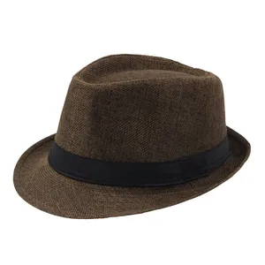 Sun Hat Jazz Panama Hat Trilby Fedora Hat Gangster Cap Beach Hat