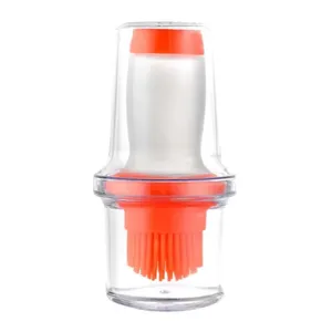 Portable Silicone Oil Dispenser Bottle with Integrated Brush