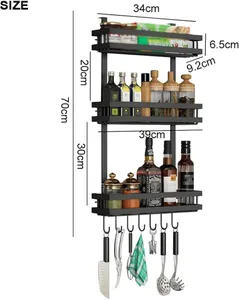 Fridge Shelf Hanging Storage Rack (Metal)