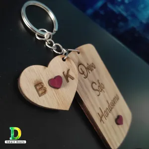 Customized Key Tags New Design Emblemed Key Tags, Personalized Wooden Key Tags, Key Chain Love Gifts