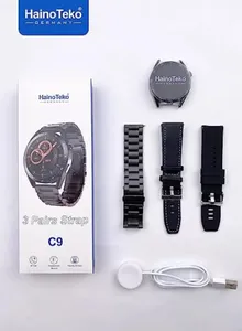 Haino Teko Germany Smart Watch C9 (Black) with 3-Pair Strap