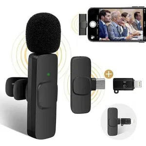 Type c and lightning 2 IN 1 Wireless Mic For iPhone and iPad