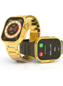 Haino Teko G8 Max Wireless Charging Golden Edition Smart Watch for Mens And Womens