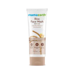 MAMAEARTH Rice Water Face Wash with Niacinamide | Gentle Exfoliating Cleanser for Radiant Skin | Hydrating Formula | All Skin Type | 3.38 Fl Oz (100ml