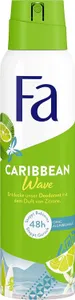 Fa Deodorant spray Caribbean Wave (150 ml), deodorant with the exotic fresh scent of lemon, deodorant without aluminium for up to 48 hours of deodoran