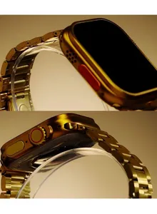 Haino Teko Germany G9 Ultra Max Smart Watch with NFC Always on Display Wireless Charging for Men's and Women's Golden Edition