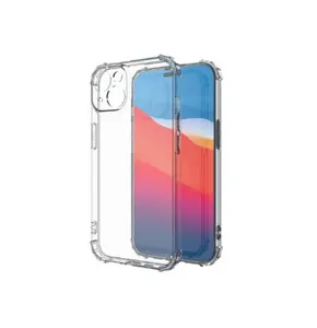 Shockproof Silicone Bumper Case Ultra Clear Slim Anti-Slip Grip Soft Flexible Back Cover for iPhone 15 / iPhone 15 Plus Case with Camera Protection
