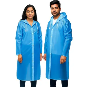 Allextreme EVA Waterproof Unisex Rain Coat Hooded Full Sleeves Outdoor Men, Women, Boys & Girls Rainwear Poncho Raincoat for Camping, Hiking & Travell
