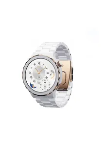 Haino Teko Germany RW 15 White Ceramic Smart Watch with Three Style Strap for Women's