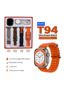 Haino Teko T94 Ultra Max Germany Smart Watch With Four Set Strap and Wireless Charger