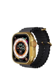 Wireless Charging Bluetooth Calling Smartwatch For Men and Women Golden Edition