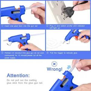 Glue Gun, Safety Switch, Hot Melt Art Craft Electric Glue Gun