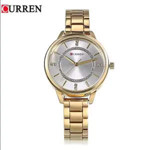 Current Stainless Steel Gold Ladies Watch (P07074)